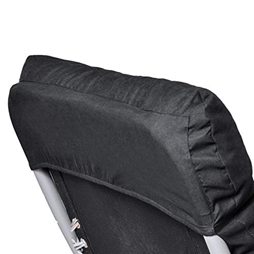 Cojín para tumbona negro ideal para tomar el sol o leer cómodamente en los sillones del jardín 6