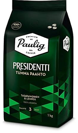 Paulig Presidentti Dark Roast bean Coffee 1 Pack of 1kg