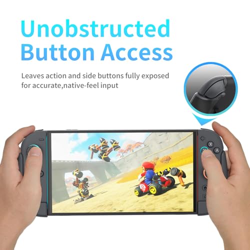 Image of MystiForge Split Grips for Nintendo Switch 2 Joycon 2 - Ergonomic, Anti-Slip TPU, Quick Release & Lightweight (Black)