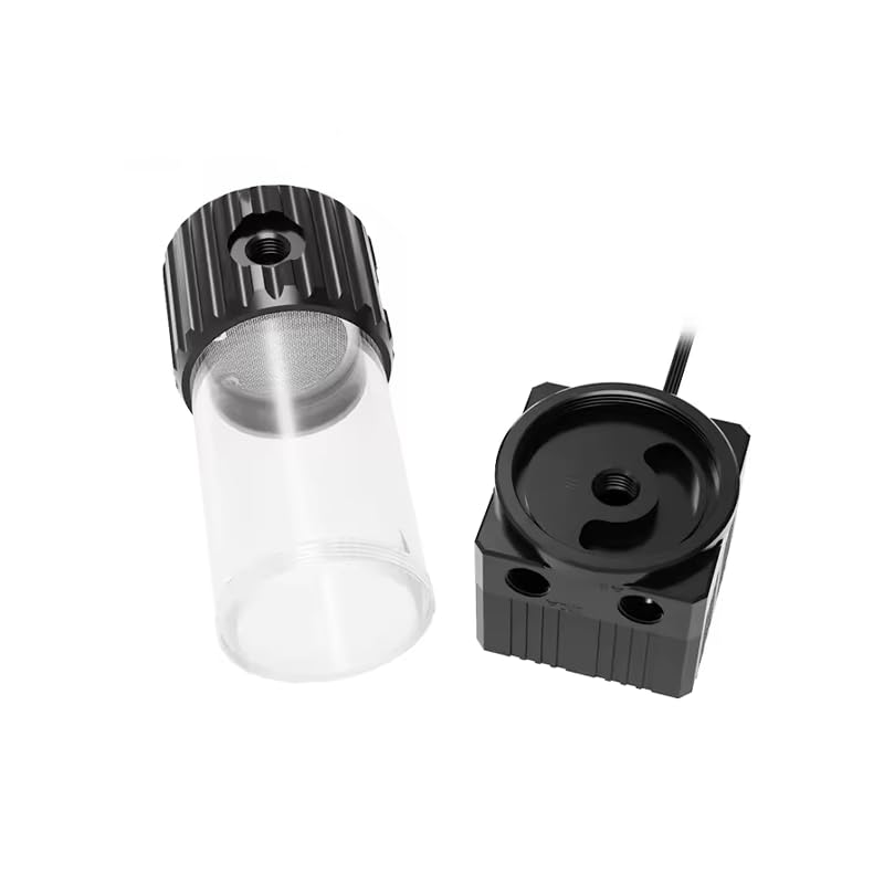 Image of Dracaena.io High Flow 780L /H PC Water Pump Reservoir Combo, 12V 18W Brushless Microprocessor Pump, 5-6m Head, G1 /4 inch Thread, Acrylic+POM Tank 100ml, 4-Pin Connector, Black