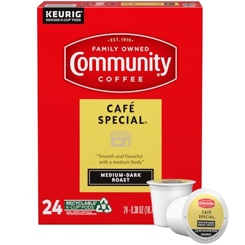 Image of Community Coffee Cafe Special Medium Dark Roast, Single-Serve Keurig K-Cup Pods, 24 Count (Pack of 1)