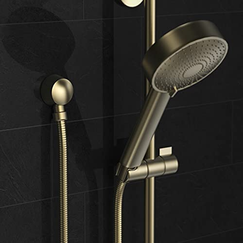 Lavatrum Wall Mounted Supply Elbow, Wall Elbow For Hand Shower, Solid Brass Round Wall Supply Elbow, Check Valve Included (Brushed Gold) #TOP4