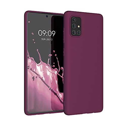 kwmobile Custodia Compatibile con Samsung Galaxy A71 Cover - Back Case per Smartphone in Silicone TPU - Protezione Gommata - viola bordeaux