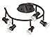 Pro Track Spiral 5-Head LED Ceiling Track Light Fixture Kit Spot-Light GU10 Directional Adjustable Brown Bronze Finish Transitional Kitchen Bathroom Living Room Dining Hallway Bedroom 15 3/4