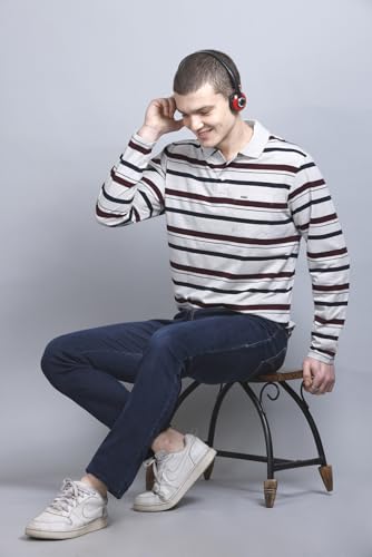 Image of Full Sleeve Polo T Shirt for Men Cotton with Pocket and Collar - Regular Fit Tshirt
