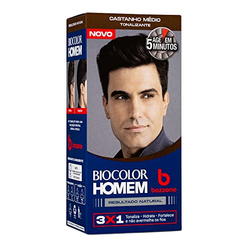Biocolor Homem Tonalizante De Cabelo Masculino Bozzano Castanho Médio