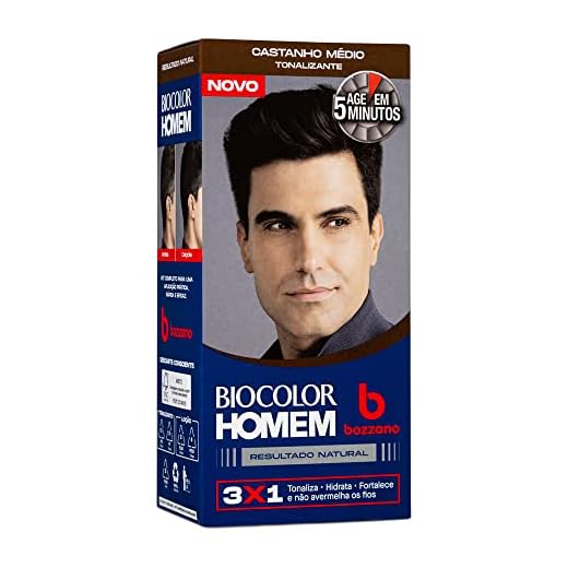 Biocolor Homem Tonalizante De Cabelo Masculino Bozzano Castanho Médio