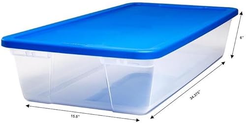 Miniatura 6 de HOMZ 3241CLBL.06 - Bolsa para debajo de la cama, 41 cuartos de galón, transparente