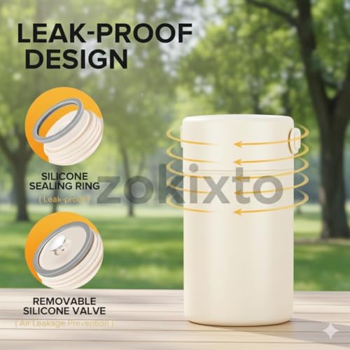 Image of Insulated Lunch Box 500ml Stainless Steel | Thermal Food Flask & Food Jar with Folding Spoon | Leakproof Tiffin Box for Office, School, Travel | Hot & Cold Food Container (White)