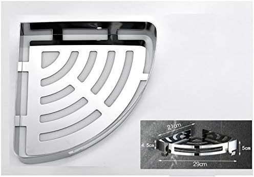 NearMoon Bathroom Corner Shelf Shower Caddy 2 Pack, No Drill, 304 Stainless Steel, with Two Hooks (Chrome)