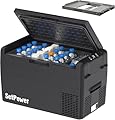 Setpower RF25 12V Portable Refrigerator With Slide 27 Quart Electric Cooler With 12/24V DC Car Refrigerator 12V Portable Fridge for Car Truck RV SUV Camping and Travel