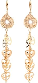 Box هدوم أقراط أذن بدلاية استانلس ستيل للنساء , ذهبي Halk-252