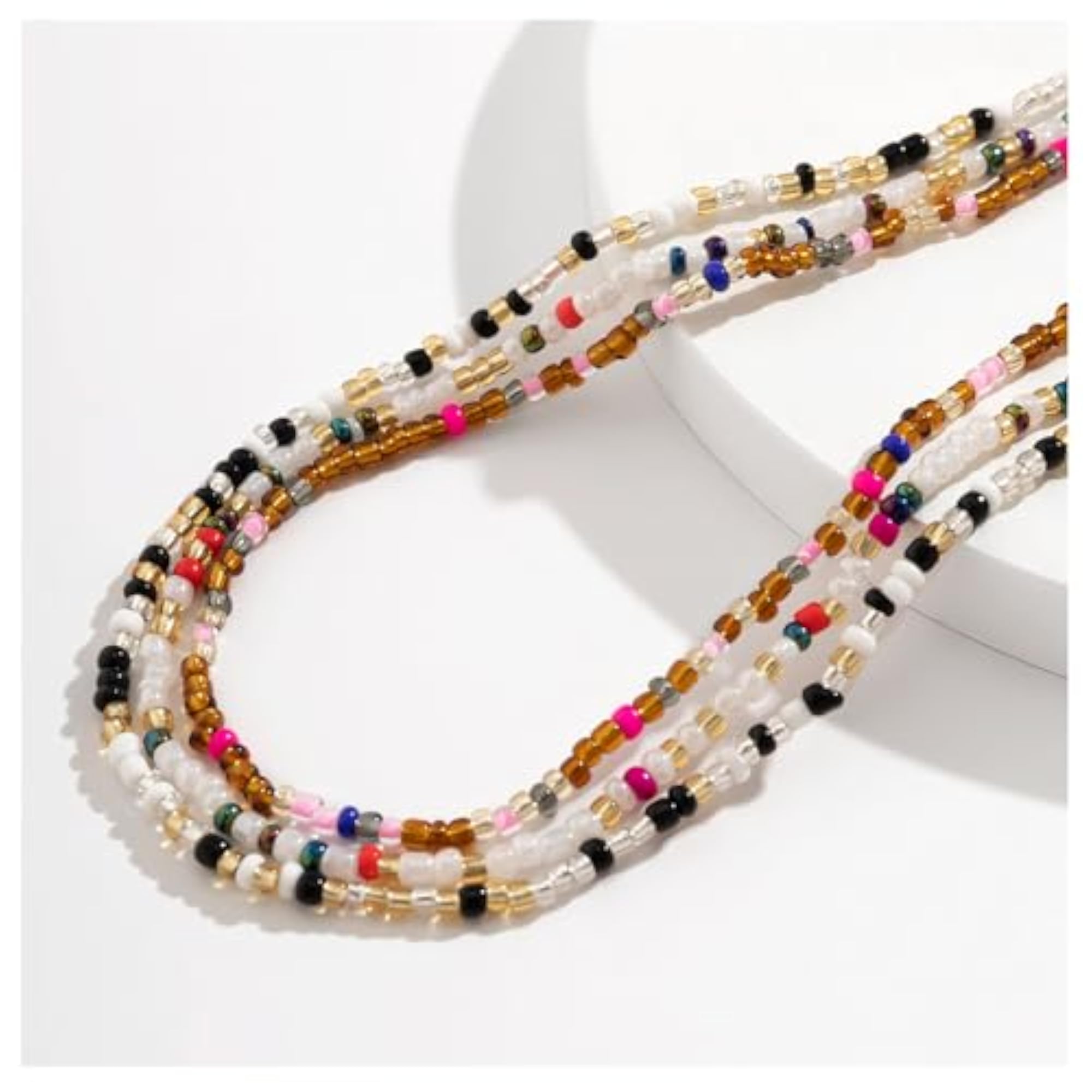 3pc Boho Beaded Waist Chain Set for Women, Adjustable Belly Chains