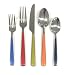 Fiesta 20-Piece Merengue Flatware Silverware Set, Service for 4, Stainless Steel/ABS, Includes Forks/Knives/Spoons, Multi