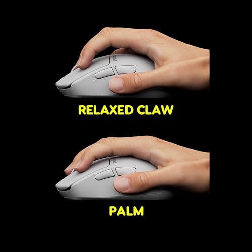 Image of Pulsar Gaming Gears X3 Crazylight Wireless Gaming Mouse, Ultra Lightweight 1.51 oz (43g), Hybrid Ergonomic, Optical Switch, 32000 DPI, 750 IPS, XS-1 Sensor, 8k Compatible (Uyuni White)