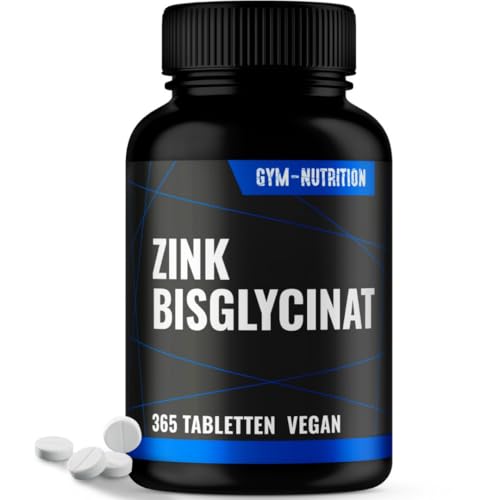 Zink 25mg - 365 Tabletten - Premium Bisglycinat hochdosiert - 25mg Elementares Zinc pro Tablette...