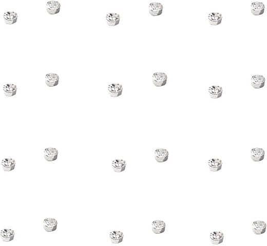 24Pcs Crystal Magnetic Stud Earrings Stainless Steel Cubic Zirconia Non Piercing Tragus Magnetic Nose Stud Fake Ear Nose L...