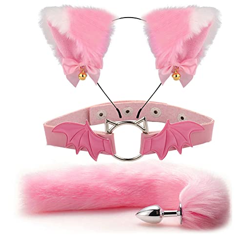 Kunstpelz Fuchs-Ohren & Schwanz Set – Cosplay Kostüm Für Halloween & Partys, Für Kinder & Erwachsene
