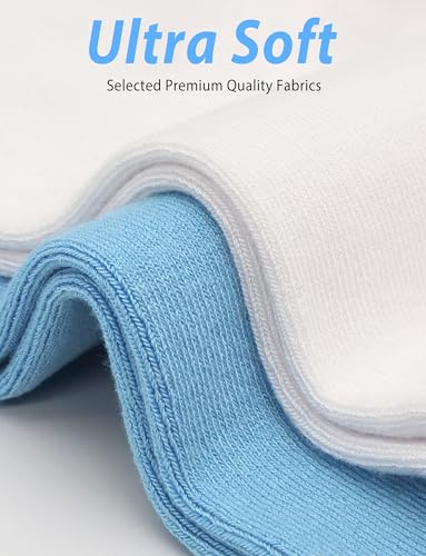 Image of Womens Viscose Bamboo Crew Socks Thin Casual Ultra Soft Colorful Above Ankle Socks Breathable Comfortable 3 /6 Pairs