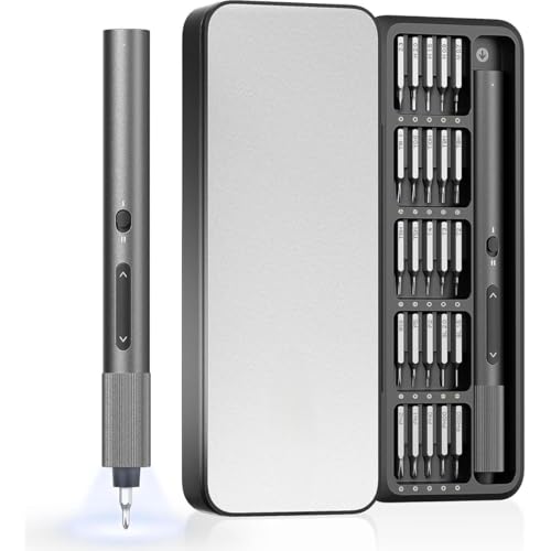 25in1 電動ドライバーセット ADV 精密ドライバー 25本精密ビット 2段トルク LEDライト搭載 多機能 軽量 コンパクト 電動 手動 兼用 回転切替 滑り止め 磁化エリア内蔵 高耐久性 Type-C充電 DIY作業 家電修理 誕生日プレゼント 男