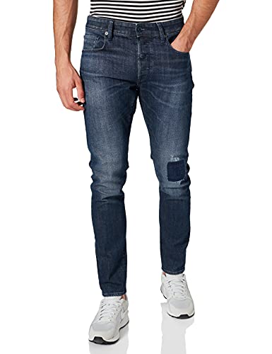 G-STAR RAW 3301 Slim Jeans Uomo, Blu (worn in hale...