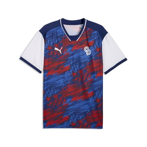 PUMA Mens Christian Pulisic 10 Passion Jersey Elektro Blue- Red- White SS26 Medium Cp 10 Us Passion Jersey