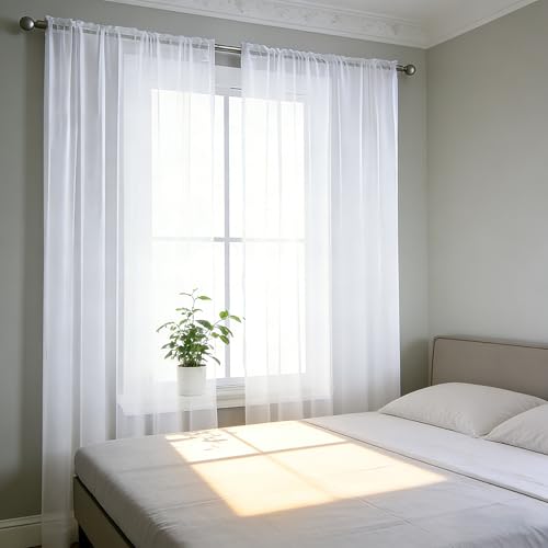 Visillos modernos translúcidos para decorar salas de estar 2