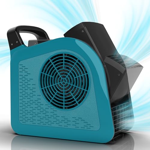 LZLXXLZL Air Mover Blower Fan, 355CFM, 3 Speeds, 130W, Blue
