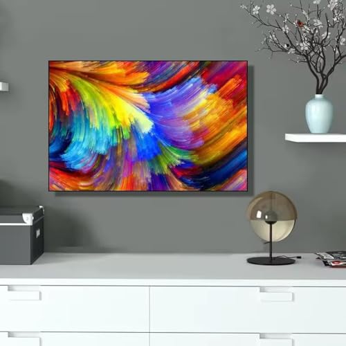 Impression sur toile abstraite motif tourbillon cascade 70x100 cm déco murale