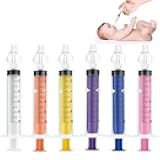 Baby Nasal Irrigator, 6PCS Nasal Syringe for Baby, Syringe Nasal Irrigator with Cleanable and Reusable Silicone Nasal Suction Tip forIrrigation, Nasal Spray, Nasal Hygiene（Color）