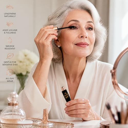 Image of Mascara For Older Women 60 Plus, My Amazing Lashes Mascara black, Volume and Length, Natural Lengthening and Thick, Smudge-Proof,No Clumping, Instantly Create The Look of Lash Extensions, (1PCS)