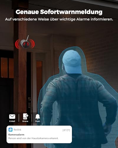 Reolink 2K Überwachungskamera Aussen Akku, Kabellose Solar WLAN Kamera Outdoor mit PIR- & KI-Erkennung, 2,4GHz Wi-Fi, IR-Nachtsicht, Zeitraffer, 2-Wege-Audio, Wetterfest, Argus Eco 3MP mit Solarpanel 5