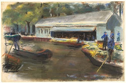 Poster Gemus Market à Delft Max Liebermann tableau toile décoration murale
