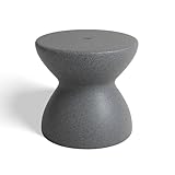 DUNNRITE ShadeTable Water-Filled Pool Umbrella Outdoor Base and Side Table, Fits 1.5' Pool Umbrella for Inside of Pool, Use on Patios, Docks, in-Water up to 12' Deep, Made in USA, Gray Granite