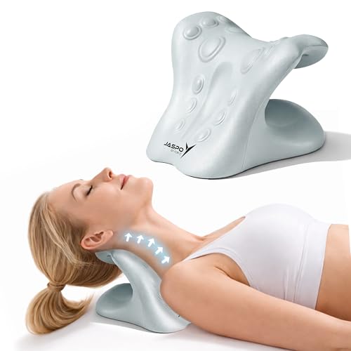 Image of jaspo Cervical Pillow for Cervical Traction Device Neck & Shoulder Relaxer for Cervical Pain Relief | Spine Alignment Chiropractic Pillow | Neck Stretcher for Posture Correction & Stress Relief