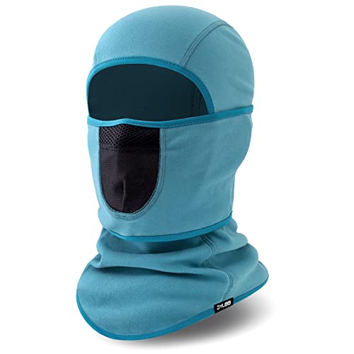 ZMUBB Pasamontañas de esquí con forro polar cálido y malla transpirable, máscara facial de invierno para esquí, snowboard, motociclismo, Azul, talla única