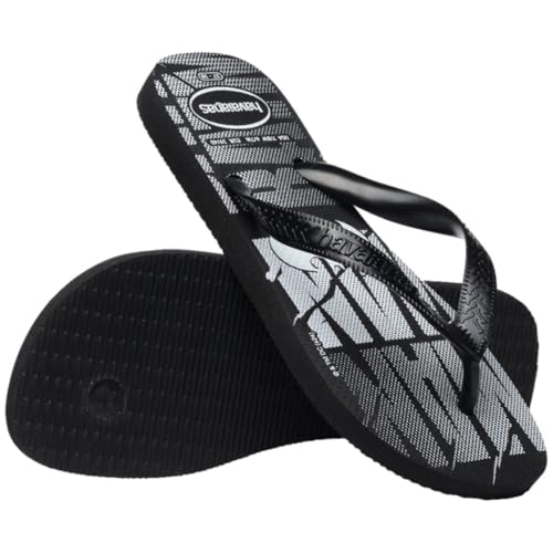 Chinelo Havaianas Top DC Logomania Unissex (Preto, BR, Adulto, Faixa Numérico, M, 39, 40)