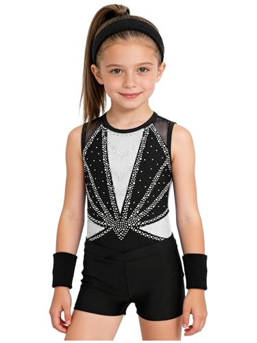 Unitard gymnastique filles Freebily fini les shorts qui glissent ensemble entraînement complet
