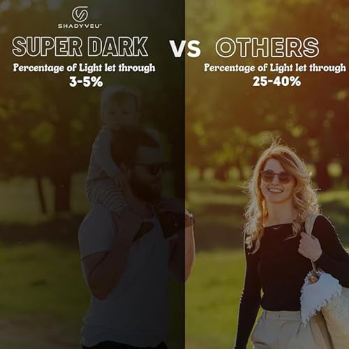 ShadyVEU Super Dark Black Sunglasses UV Protection Lens Spring Hinge 80s Vintage Retro Inspired Shades3