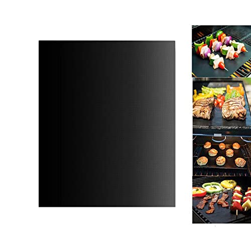 YFeiQi Antihaft-Grill-Pad, 33 x 40,6 cm, Grill-Pad, Ofengitter-Pad, hohe Temperaturbeständigkeit, antihaftbeschichtet, schneidbar, geeignet für Garten, Camping, Outdoor-Kochen, BBQ-Werkzeuge (1 Stück) Cover