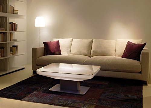 GOWE H56 - Tavolo da pranzo illuminato a LED, per 4 persone, da studio LED, tavolino da caffè per bar, sala riunioni, soggiorno o eventi