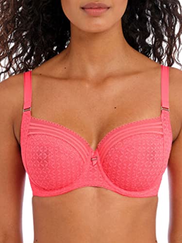 Freya Viva Lace Side Support Bra Sunkissed Coral Pink 34FF