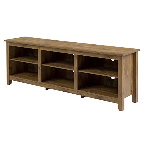 Walker Edison Wren Classic 6 Cubby Tv Stand For Tvs Up To 80 Inches, 70 Inch, Barnwood #TOP7