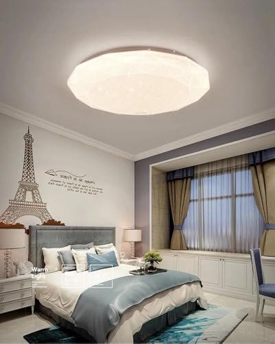 Kovalmax® Plafoniera led luce naturale lampadario a soffitto effetto brillantini 36 w c36n