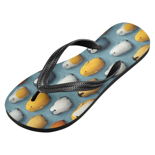 Flip Flop Sandals Funny Penguin Print for Women Men Beach Outdoor XS2