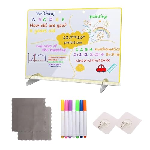 Tableau pour écriture LED effaçable pour l'aide aux devoirs et les réunions de famille
