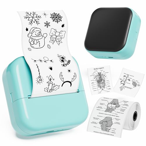 Phomemo 024K-M02X-GN-1009 Print Pods Mini Printer- Sticker Printer M02X Inkless Pocket Printer Blutooth Thermal Portable Sticker Maker Machine cover