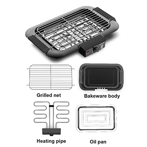 Image of 2000 Watt Electric Barbecue Grill, (BBQ Combo With Lighter) (Electric BBQ With Lighter) (BBQ COMBO WITH GAS LIGHTER)