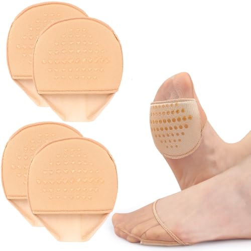 JEYORZY 2 pares Almohadillas Metatarsianas, Almohadillas para Pies, Almohadillas para Pies Tacones, Cojines de Pie para mujeres, Plantillas Tacones Altos Invisibled, Almohadilla Plantar, carne