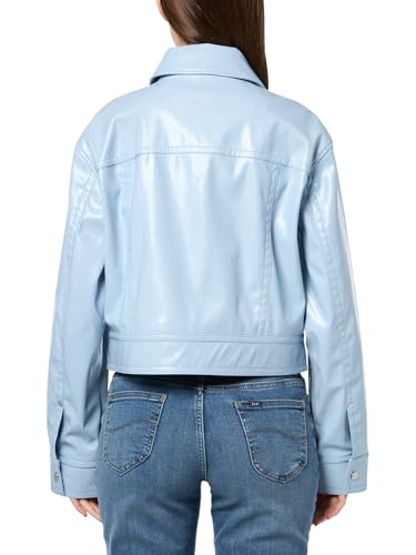 BOSS Women's Cropped Patent Leather Friendly Biker Jacket2